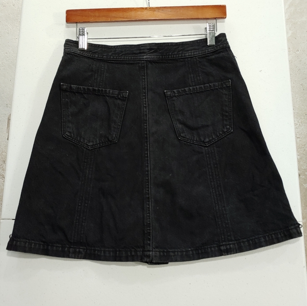 J. BRAND X BELLA FREUD BUTTON FRONT JEAN SKIRT WITH SIDE ZIP (711) - Picture 6 of 13